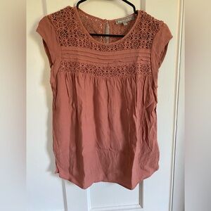 Daniel Rainn Crochet Detail Top